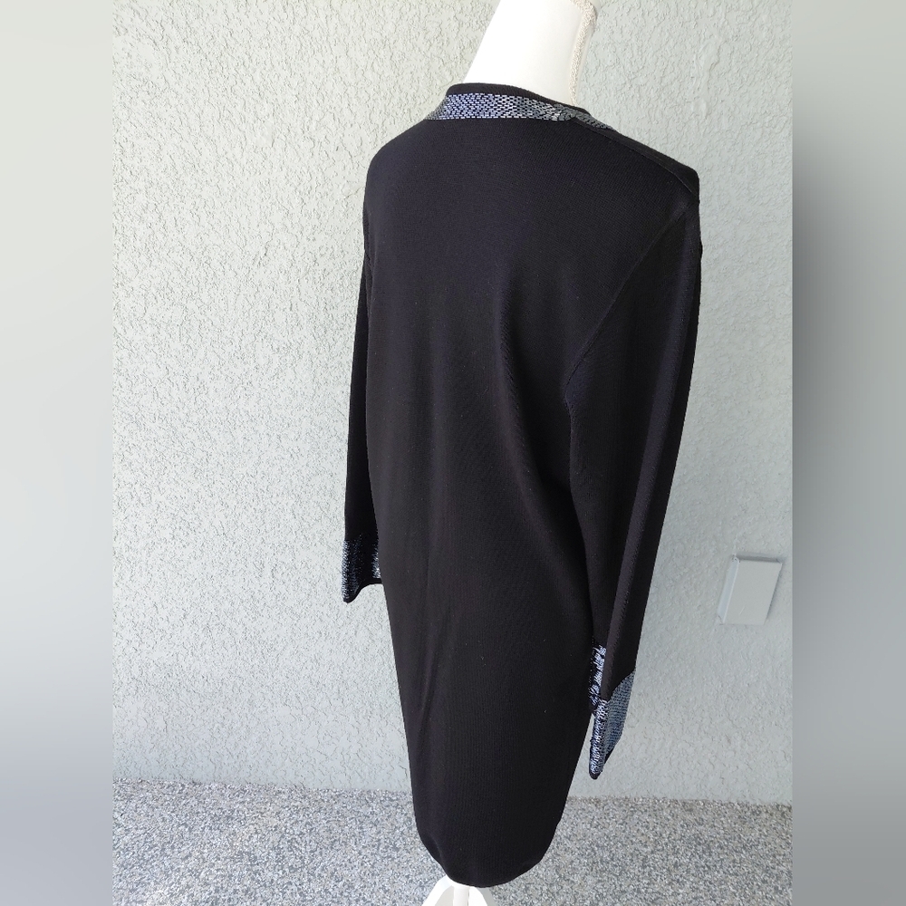 SALVATORE FERRAGAMO VINTAGE BEADED WOOL DRESS - Picture 8 of 9